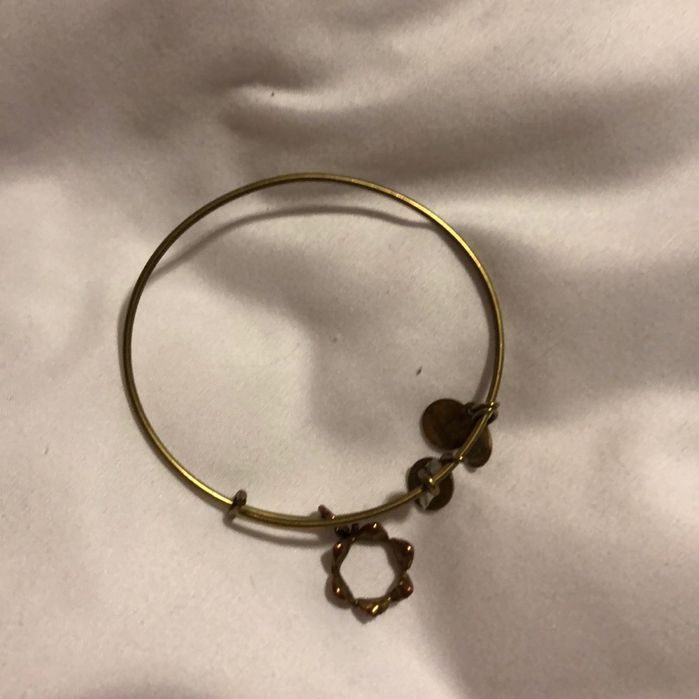 Alex and ani crown gold bangle